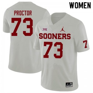 Women R.J. Proctor White Oklahoma Jordan Brand College Football #73 Jersey 328106-609