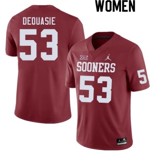 Women Reed DeQuasie Crimson OU College Football #53 Jersey 283548-317