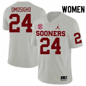 Women Samuel Omosigho White Oklahoma 2024 SEC Conference College Football #24 Jersey 993955-408