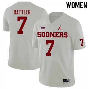 Women Spencer Rattler White Sooners Jordan Brand College Football #7 Jersey 397344-534