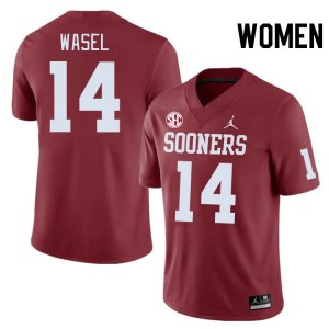 Women Steele Wasel Crimson OU 2024 SEC Conference #14 Jersey 917897-142