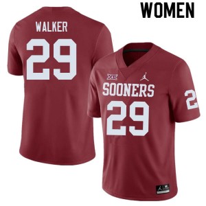 Women Tawee Walker Crimson OU College Football #29 Jersey 823754-253
