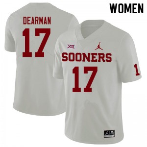 Women Ty DeArman White Oklahoma Sooners Jordan Brand College Football #17 Jersey 710620-695