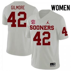 Women Wyatt Gilmore White OU 2024 SEC Conference College Football #42 Jersey 663807-572