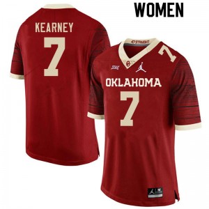 Women Zion Kearney Retro Sooners College Football #7 Jersey 602402-440