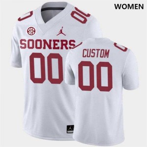 Women Custom White Sooners 2024 SEC Conference #00 Jersey 646823-783