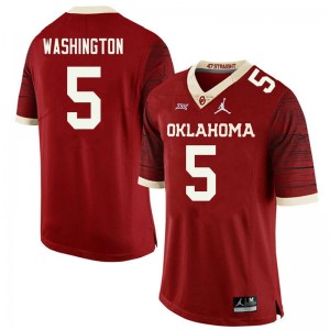 Men Woodi Washington Retro Oklahoma Jordan Brand College Football #5 Jersey 757065-120
