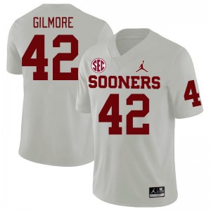 Men Wyatt Gilmore White Sooners 2024 SEC Conference College Football #42 Jersey 428809-492