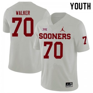 Youth Brey Walker White Sooners Jordan Brand College Football #70 Jersey 370881-278