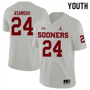 Youth Brian Asamoah White Oklahoma Jordan Brand College Football #24 Jersey 284409-902