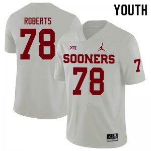 Youth Bryce Roberts White Sooners Jordan Brand College Football #78 Jersey 303847-788
