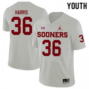 Youth Isaiah Harris White OU Jordan Brand College Football #36 Jersey 461453-305
