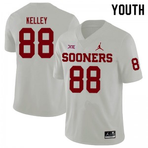Youth Jordan Kelley White OU Sooners Jordan Brand College Football #88 Jersey 245418-313