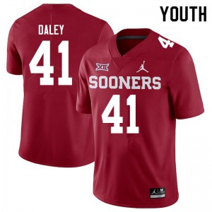 Youth K'Jakyre Daley Crimson OU Jordan Brand College Football #41 Jersey 707983-918