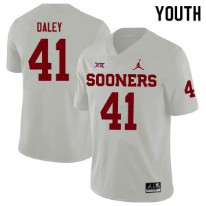 Youth K'Jakyre Daley White Sooners Jordan Brand College Football #41 Jersey 685254-265