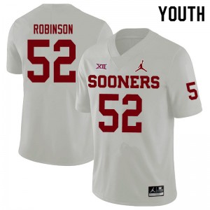 Youth Tyrese Robinson White Oklahoma Jordan Brand College Football #52 Jersey 229373-965