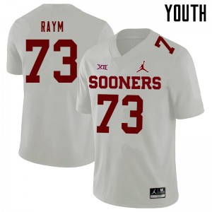 Youth Andrew Raym White Sooners Jordan Brand College Football #73 Jersey 608662-591