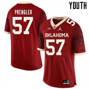 Youth Brock Prengler Retro OU Jordan Brand College Football #57 Jersey 749269-443
