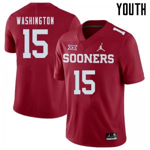Youth Bryson Washington Crimson Sooners Jordan Brand College Football #15 Jersey 721925-335