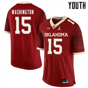 Youth Bryson Washington Retro Oklahoma Jordan Brand College Football #15 Jersey 102473-960