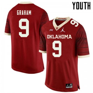 Youth D.J. Graham Retro OU Sooners Jordan Brand College Football #9 Jersey 496017-620