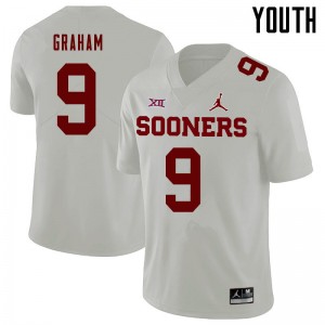 Youth D.J. Graham White Sooners Jordan Brand College Football #9 Jersey 441385-763