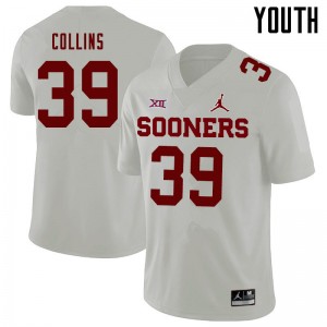 Youth Doug Collins White OU Jordan Brand College Football #39 Jersey 193460-408