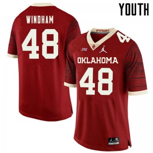 Youth Eric Windham Retro Oklahoma Jordan Brand College Football #48 Jersey 758799-458