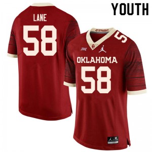 Youth Ethan Lane Retro Oklahoma Sooners College Football #58 Jersey 481111-576