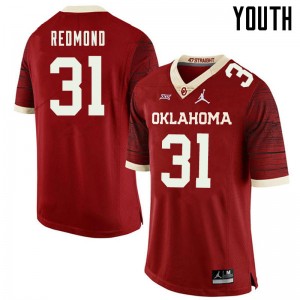 Youth Jalen Redmond Retro Oklahoma Jordan Brand College Football #31 Jersey 976076-539