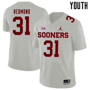 Youth Jalen Redmond White OU Jordan Brand College Football #31 Jersey 805890-735