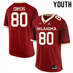 Youth Jalin Conyers Retro OU Sooners College Football #80 Jersey 463614-810
