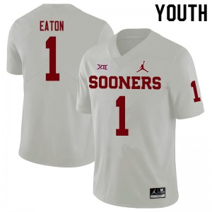 Youth Joshua Eaton White OU College Football #1 Jersey 567412-923