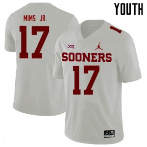 Youth Marvin Mims White OU Sooners Jordan Brand College Football #17 Jersey 812119-998