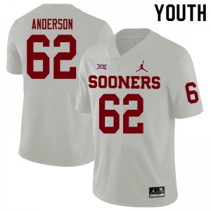 Youth Nate Anderson White OU College Football #62 Jersey 621723-307