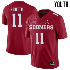 Youth Nik Bonitto Crimson Sooners Jordan Brand College Football #11 Jersey 196674-752