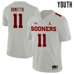 Youth Nik Bonitto White OU Sooners Jordan Brand College Football #11 Jersey 203770-465