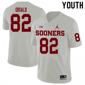 Youth Obi Obialo White OU College Football #82 Jersey 661277-684