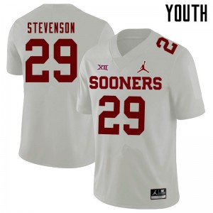 Youth Rhamondre Stevenson White Oklahoma Sooners Jordan Brand College Football #29 Jersey 273708-814