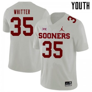 Youth Shane Whitter White Oklahoma Sooners Jordan Brand College Football #35 Jersey 655358-582