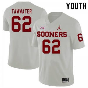 Youth Ben Tawwater White Oklahoma College Football #62 Jersey 707231-817