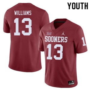 Youth Caleb Williams Crimson OU College Football #13 Jersey 749143-866