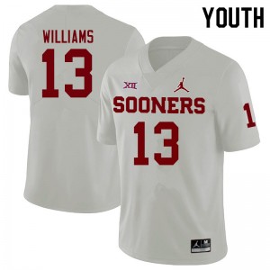 Youth Caleb Williams White Oklahoma College Football #13 Jersey 570895-681