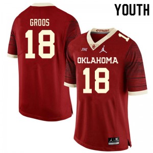 Youth Carsten Groos Retro OU Sooners College Football #18 Jersey 302903-865