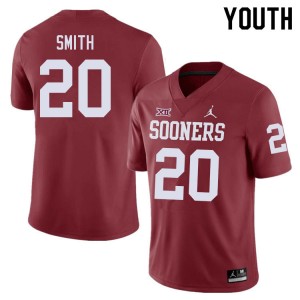 Youth Clayton Smith Crimson OU College Football #20 Jersey 803939-773