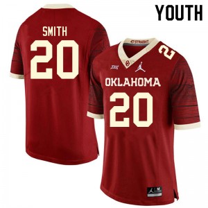 Youth Clayton Smith Retro OU Sooners College Football #20 Jersey 941897-469