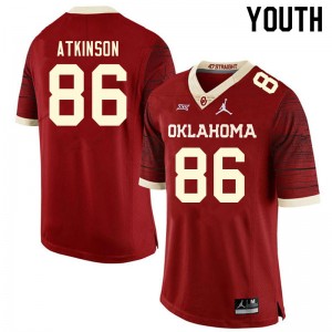 Youth Colt Atkinson Retro Oklahoma College Football #86 Jersey 417903-945