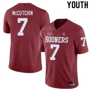 Youth Latrell McCutchin Crimson OU Sooners College Football #7 Jersey 328163-765