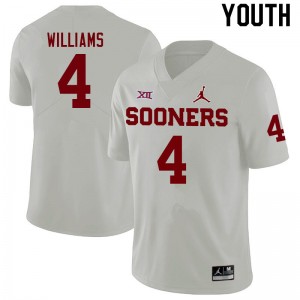 Youth Mario Williams White Oklahoma Sooners College Football #4 Jersey 591502-375