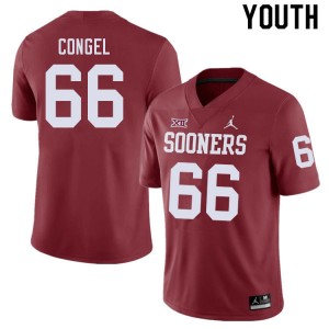 Youth Robert Congel Crimson OU College Football #66 Jersey 507614-545